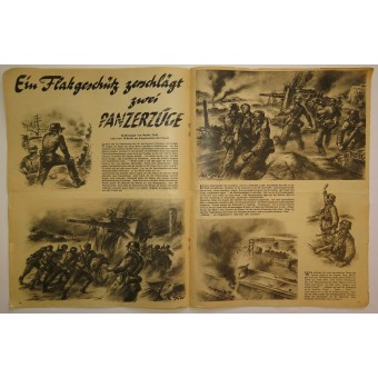 Der Adler, nr. 3, 2. helmikuu 1943, 12 sivua. Feldivision Luftwaffe -sotilas talvikamossa.. Espenlaub militaria